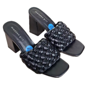 Madden Girl Shoes Braided Stack Heel Black